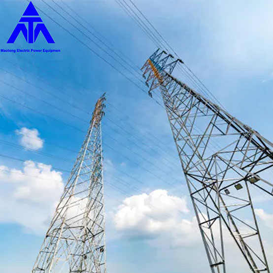 Anggulong Galvanized 66KV Steel Distribution Electric Power Tower