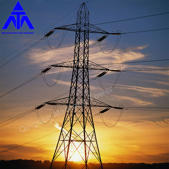 Electrical Steel Tangent Suspension Electric Line Tower